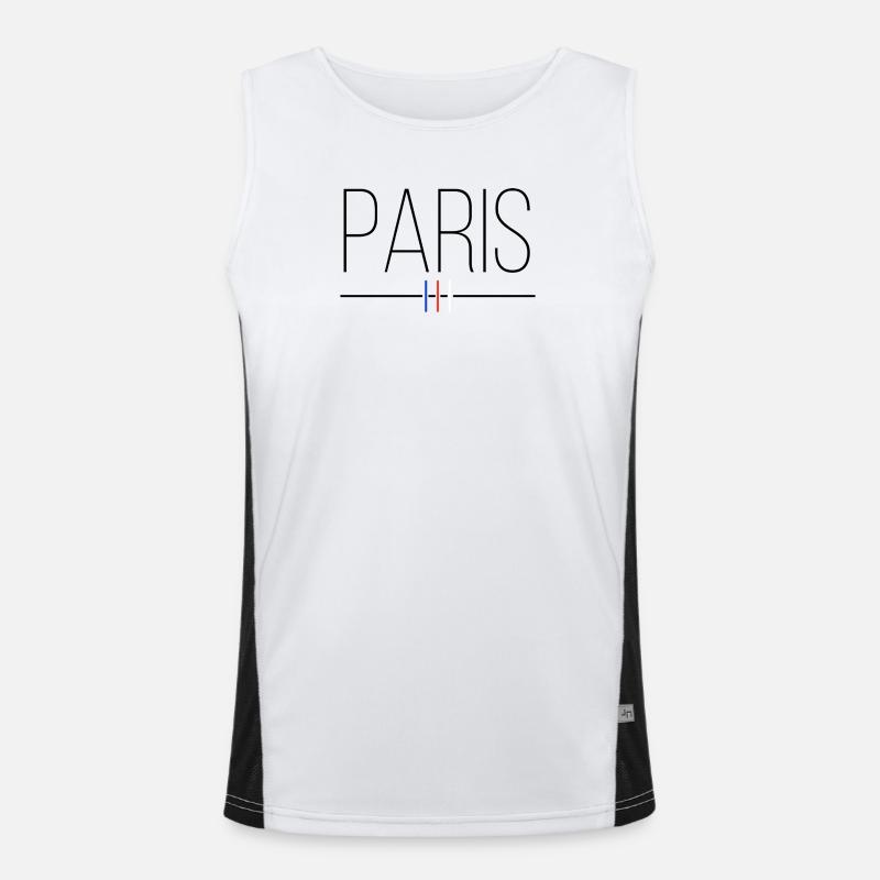 Paris / Drapeau Débardeur respirant contrasté Homme 