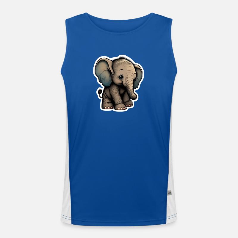 Mignon bébé éléphant Débardeur respirant contrasté Homme 