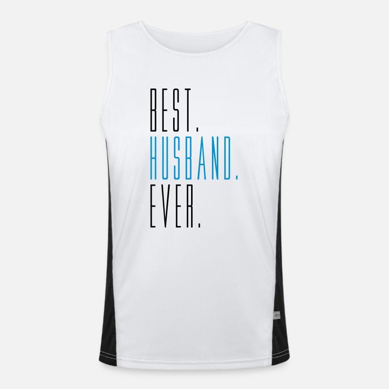 best husband ever ehemann husband text junggeselle Funktionelles Kontrast-Tank Top für Männer 