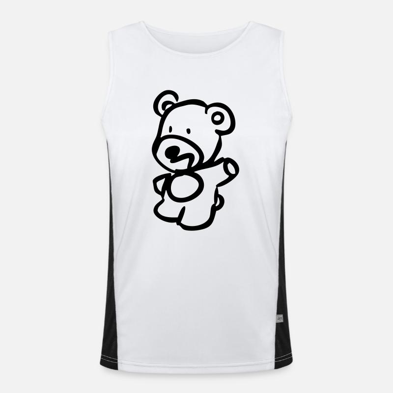 Teddy Funktionelles Kontrast-Tank Top für Männer 