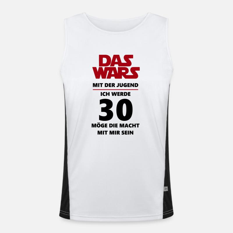 30 Geburtstag Funktionelles Kontrast-Tank Top für Männer 