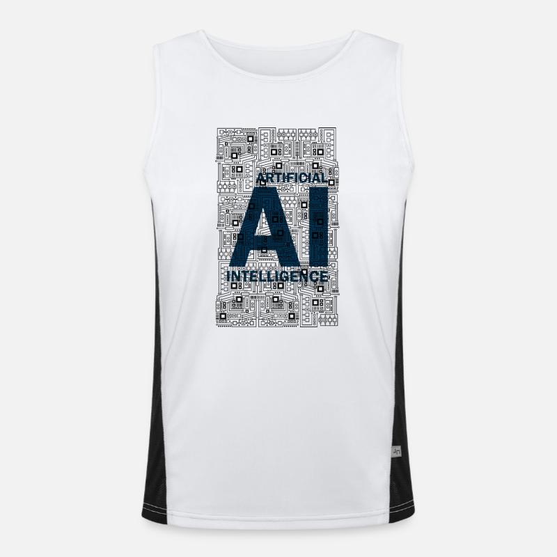 AI - Artificial intelligence - KI Funktionelles Kontrast-Tank Top für Männer 