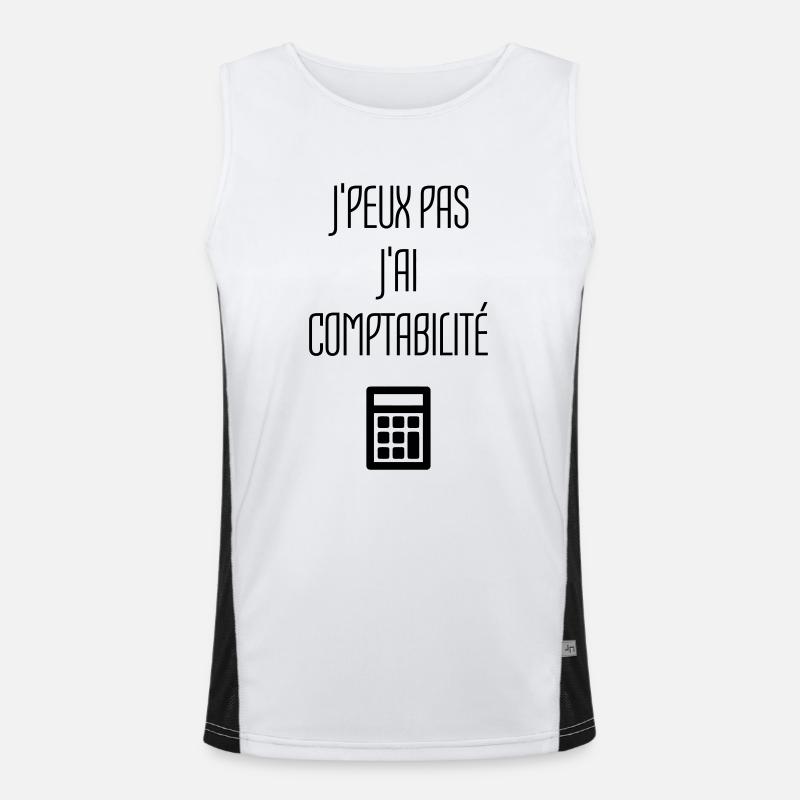comptable / comptabilité / compter / chiffre Débardeur respirant contrasté Homme 