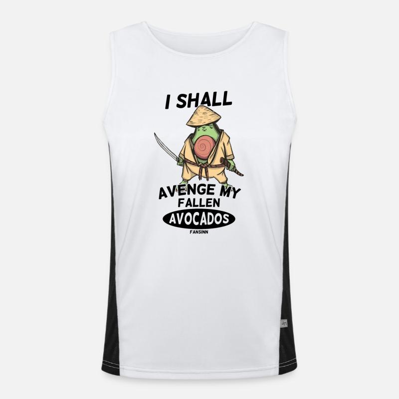 Avocado Krieger Funktionelles Kontrast-Tank Top für Männer 