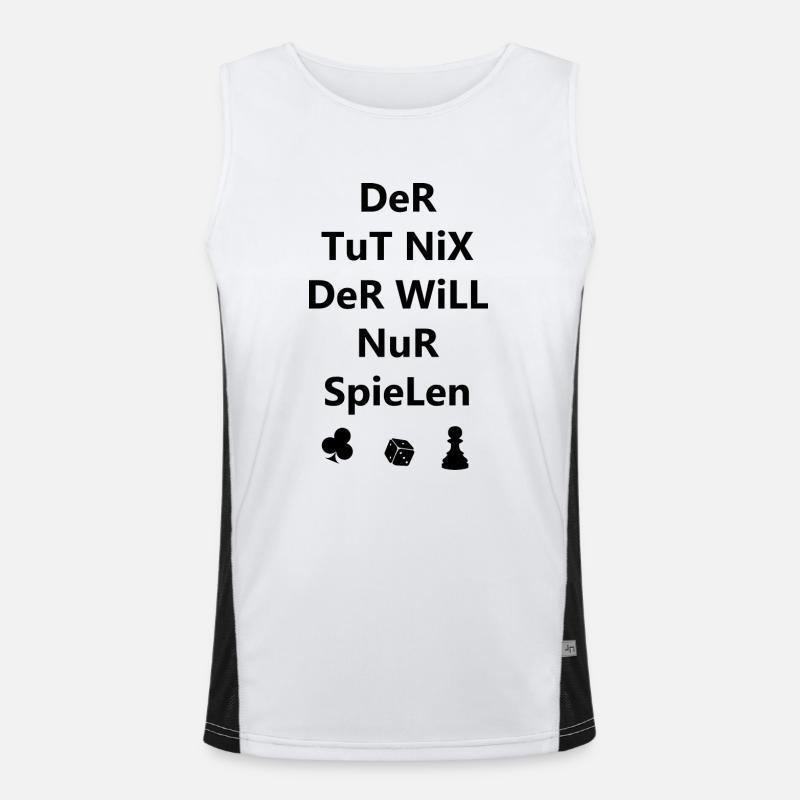 boardgame chess backgammon game night Funktionelles Kontrast-Tank Top für Männer 