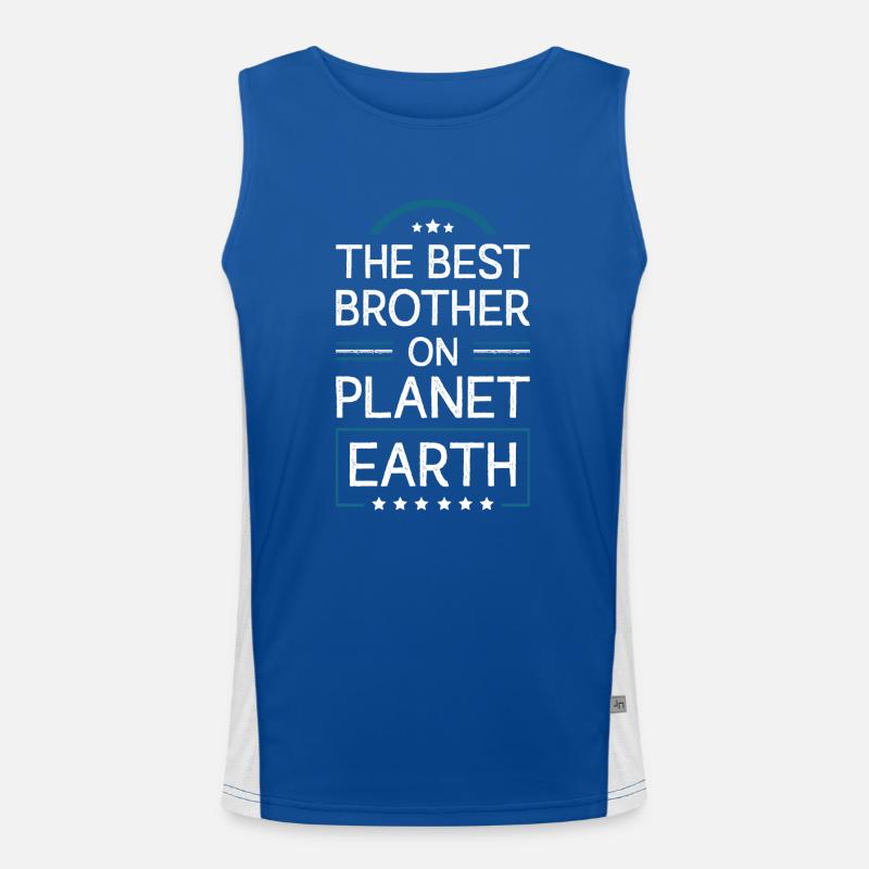 Bester Bruder Spruch Funktionelles Kontrast-Tank Top für Männer 