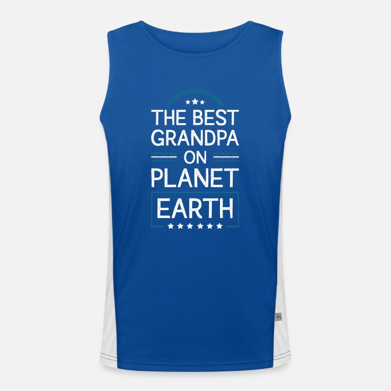 Bester Opa Spruch Funktionelles Kontrast-Tank Top für Männer 