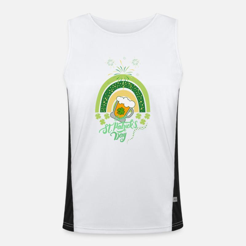 Cheers St. Patricks Day Funktionelles Kontrast-Tank Top für Männer 