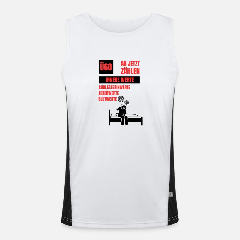 Ü60 - Werte des Lebens Funktionelles Kontrast-Tank Top für Männer 