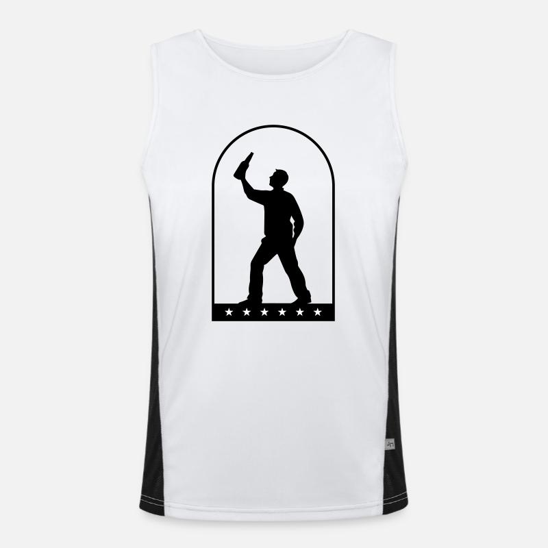 Trinken Flasche Bier Funktionelles Kontrast-Tank Top für Männer 