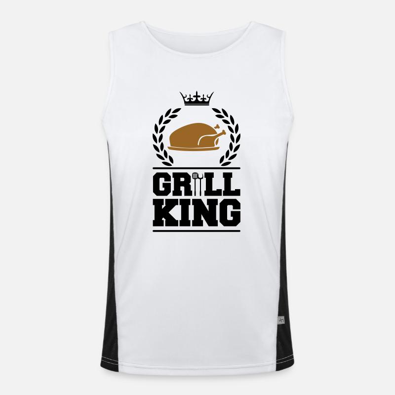Grill King Chicken Men's Functional Contrast Tank Top 