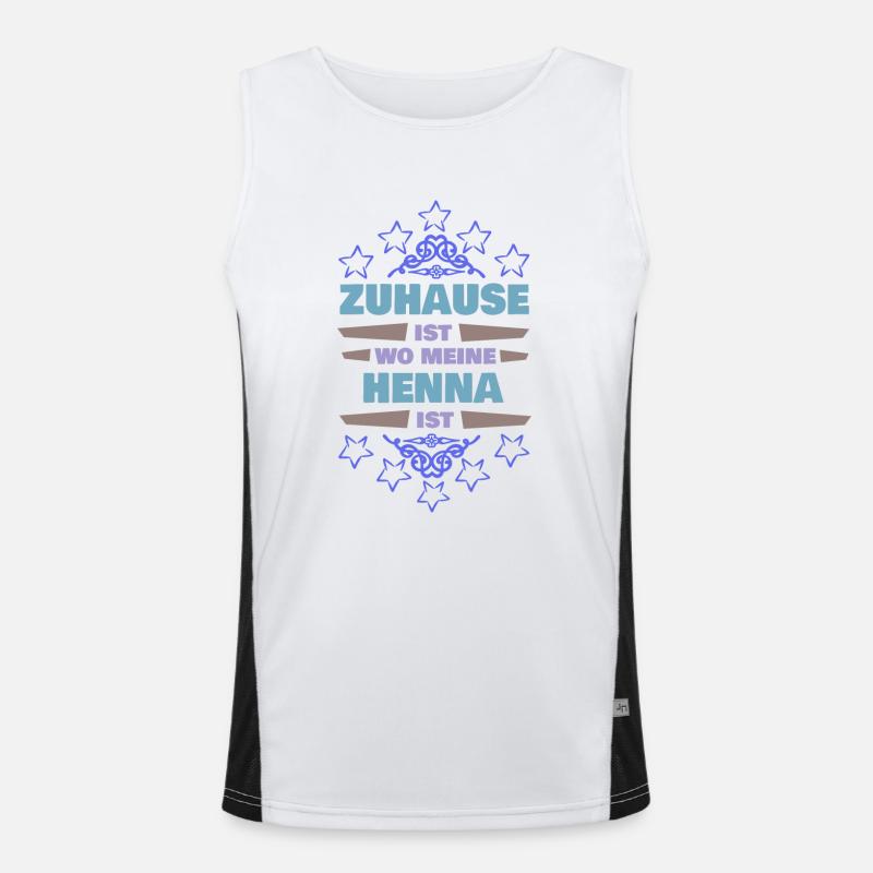 Gift for Henna - Men's Functional Contrast Tank Top - white/black