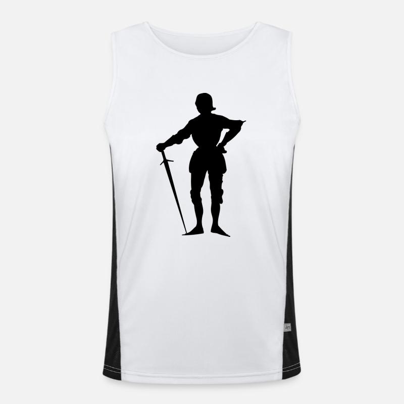 épée épée de chevalier chevalier armor125 Débardeur respirant contrasté Homme 