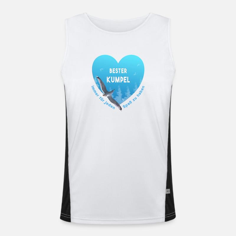 bester Kumpel Funktionelles Kontrast-Tank Top für Männer 