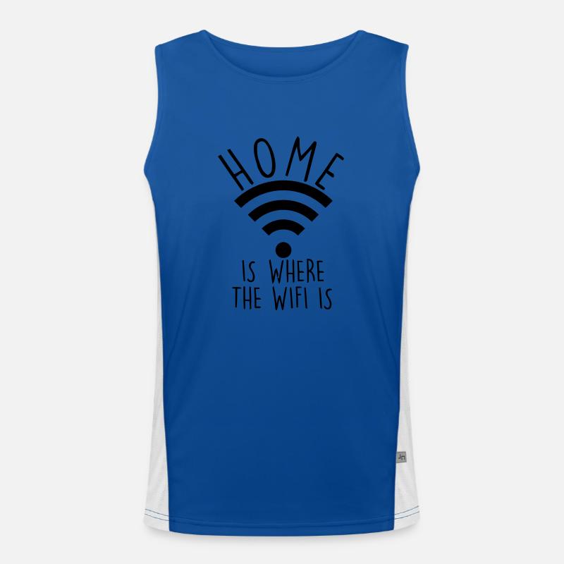 W-LAN IST HEIMAT Funktionelles Kontrast-Tank Top für Männer 