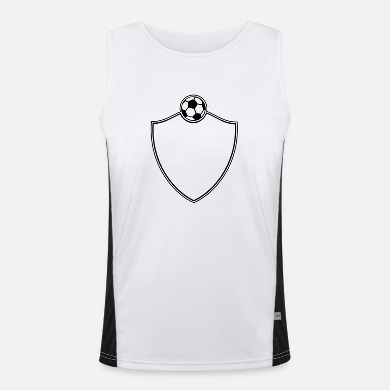 Soccer Emblem Funktionelles Kontrast-Tank Top für Männer 