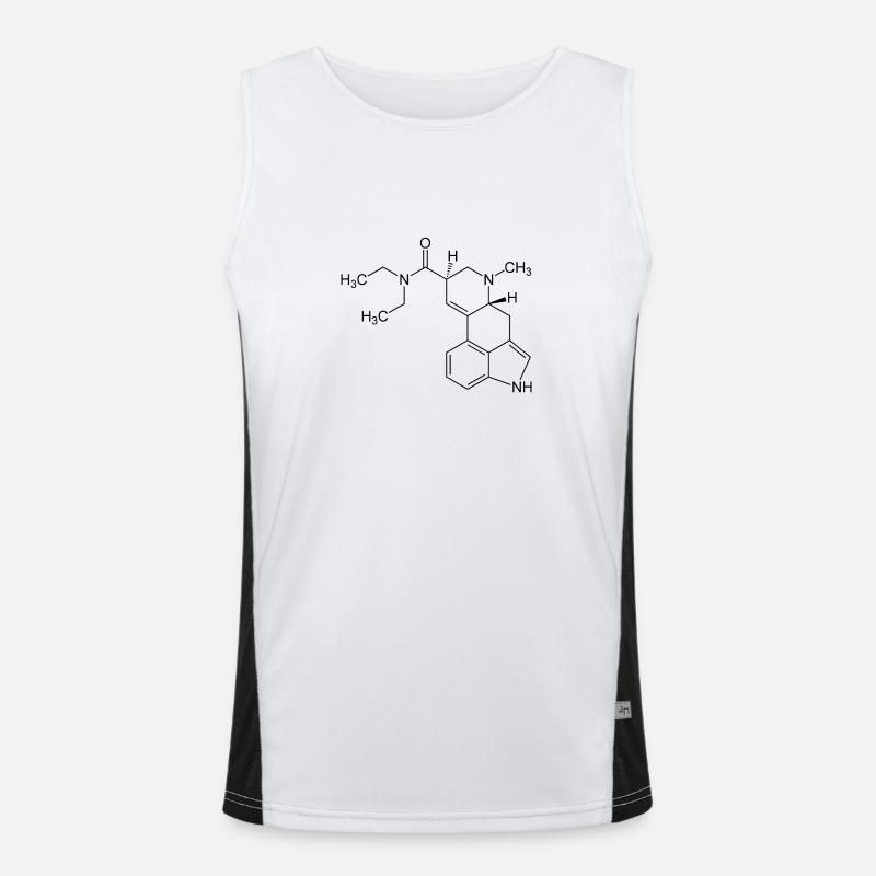 LSD Molekül Funktionelles Kontrast-Tank Top für Männer 