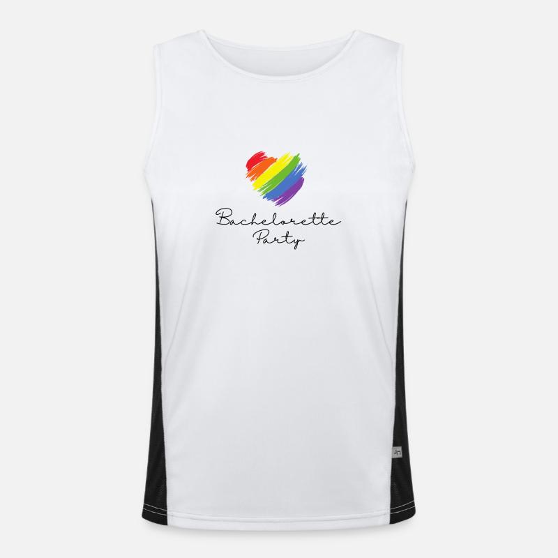Bachelorette Party - Pride Edition Funktionelles Kontrast-Tank Top für Männer 