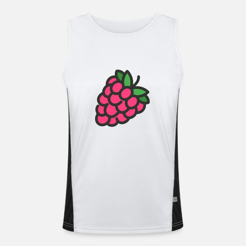 Raspberry - Himbeeren MOTIV Funktionelles Kontrast-Tank Top für Männer 
