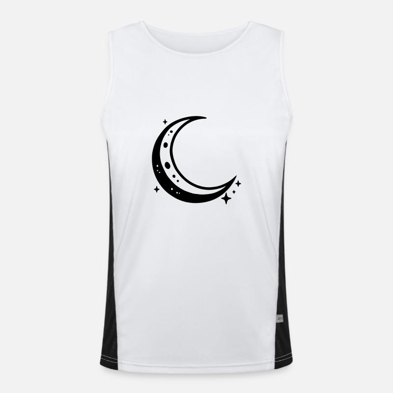 Moon Crescent Moon Men's Functional Contrast Tank Top 