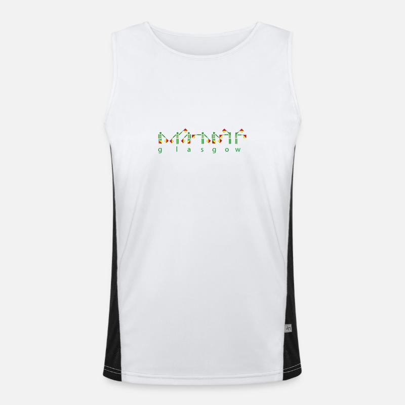 Glasgow Semaphore - Men's Functional Contrast Tank Top  - white/black