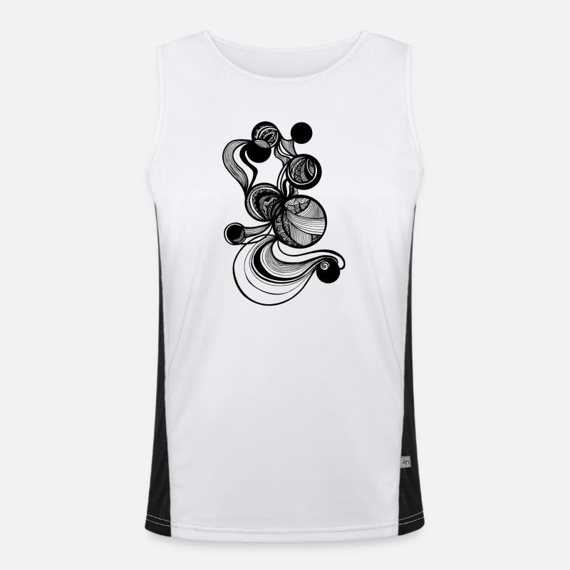 Kreise Design Funktionelles Kontrast-Tank Top für Männer 