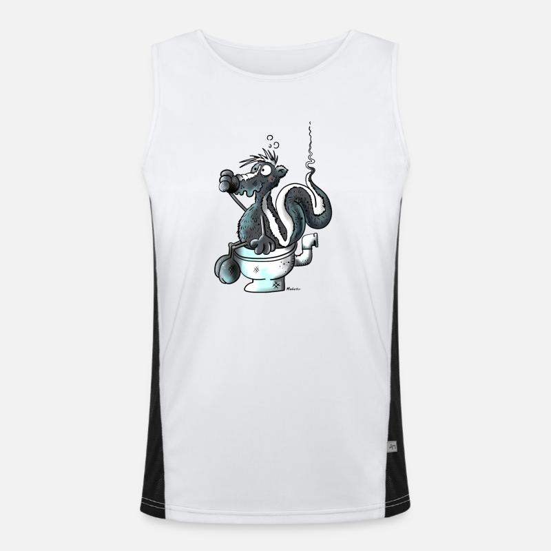 Duftendes Stinktier Funktionelles Kontrast-Tank Top für Männer 