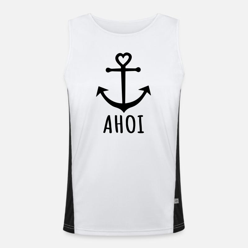 Anker - Ahoi Funktionelles Kontrast-Tank Top für Männer 