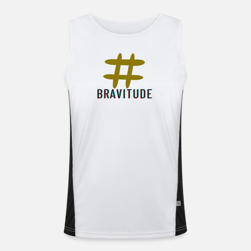Bravitude Hatch Tag Slogan Funktionelles Kontrast-Tank Top für Männer 