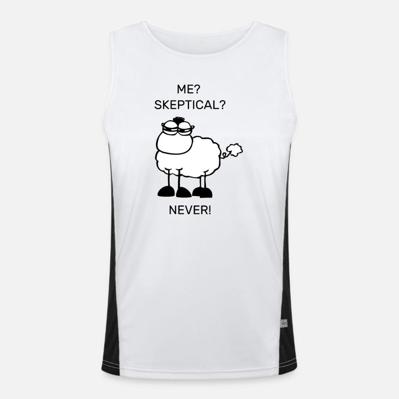 Skeptical sheep Men's Functional Contrast Tank Top 