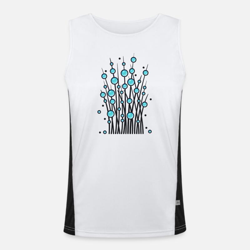 Luminous bale structure - Men's Functional Contrast Tank Top  - white/black