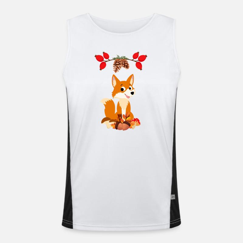 Fuchs  Funktionelles Kontrast-Tank Top für Männer 