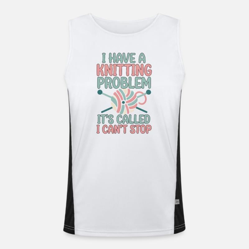 I've got a knitting problem, I can't stop Men's Functional Contrast Tank Top 