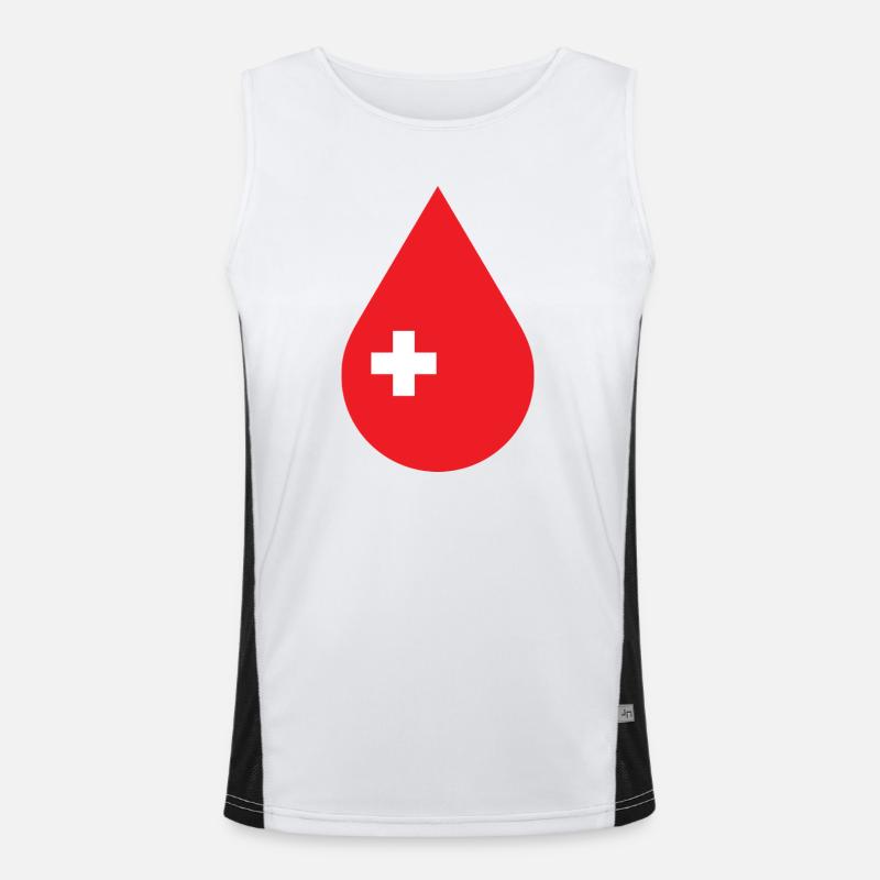 Blut spenden, Blutspendedienst, Blutspender Funktionelles Kontrast-Tank Top für Männer 