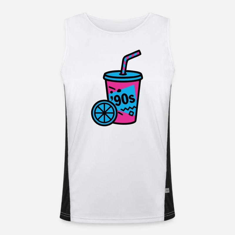 90s Retro Becher Slush Sommer Funktionelles Kontrast-Tank Top für Männer 
