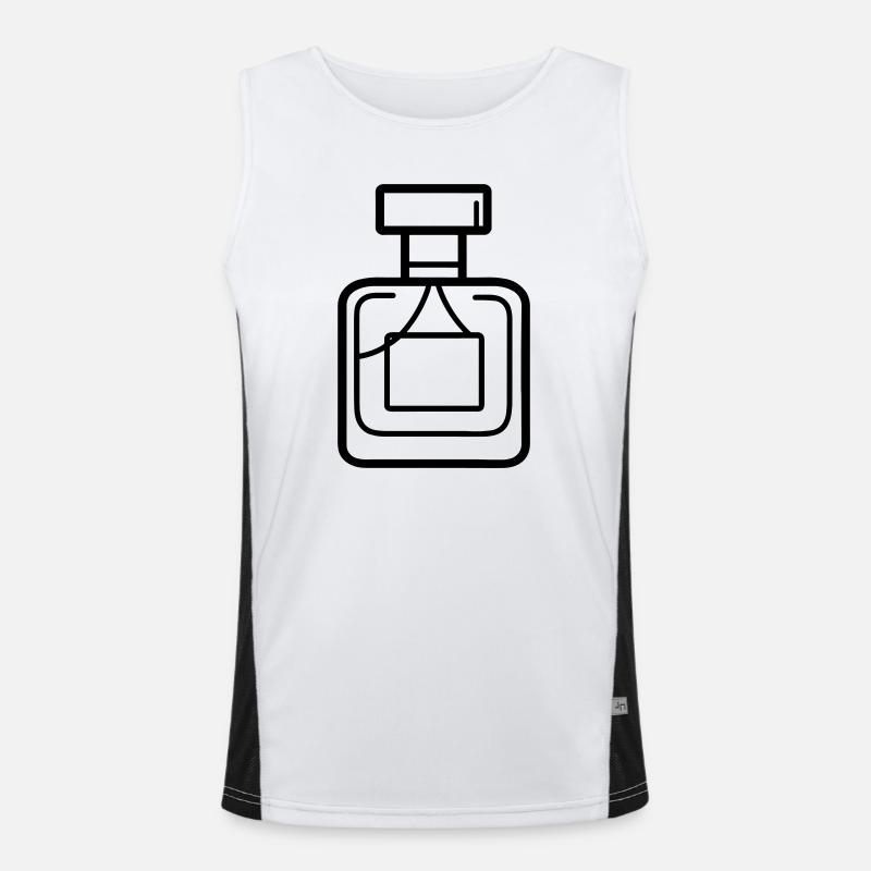 perfume bottle - Men's Functional Contrast Tank Top - white/black