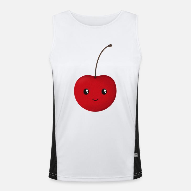 Kirsche Funktionelles Kontrast-Tank Top für Männer 