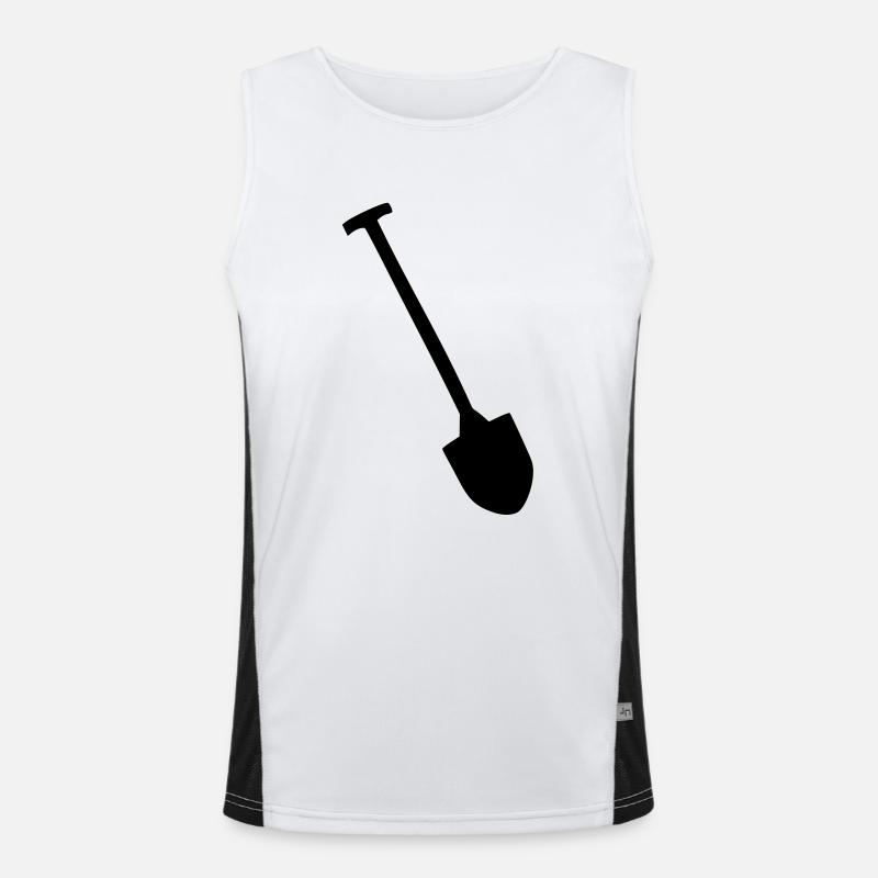 Shovel - Men's Functional Contrast Tank Top  - white/black