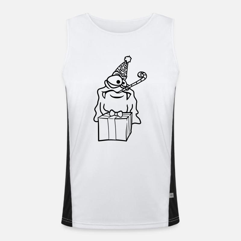 geburtstag alleine einsam traurig geschenke feiern Funktionelles Kontrast-Tank Top für Männer 