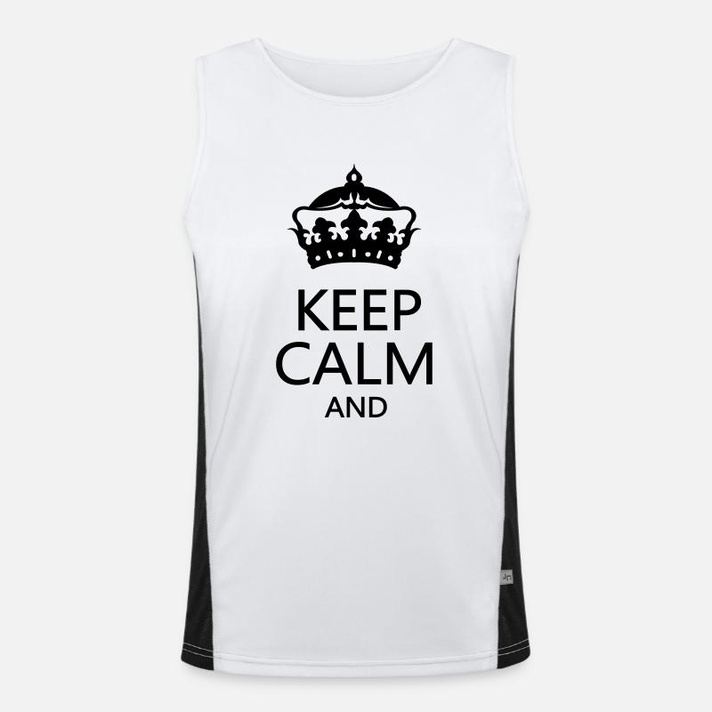 krone_keep_calm Débardeur respirant contrasté Homme 