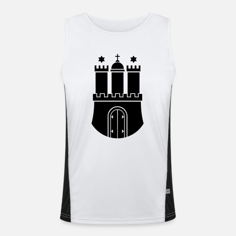 castle hambourg Men's Functional Contrast Tank Top 