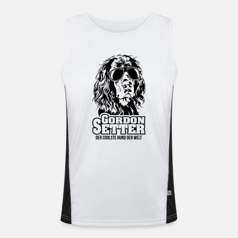 GORDON SETTER coolster Hund Hundespruch Hunde Funktionelles Kontrast-Tank Top für Männer 