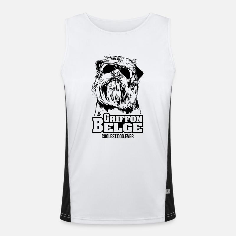 GRIFFON BELGE coolest dog ever Hundespruch Hunde Funktionelles Kontrast-Tank Top für Männer 