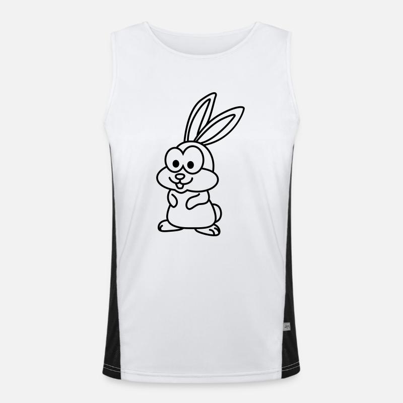 Hase Comic Tier Funktionelles Kontrast-Tank Top für Männer 