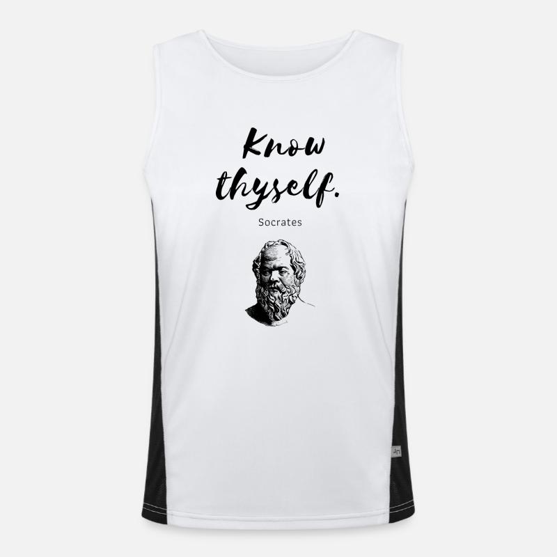" Know thyself " Socrates Men's Functional Contrast Tank Top 