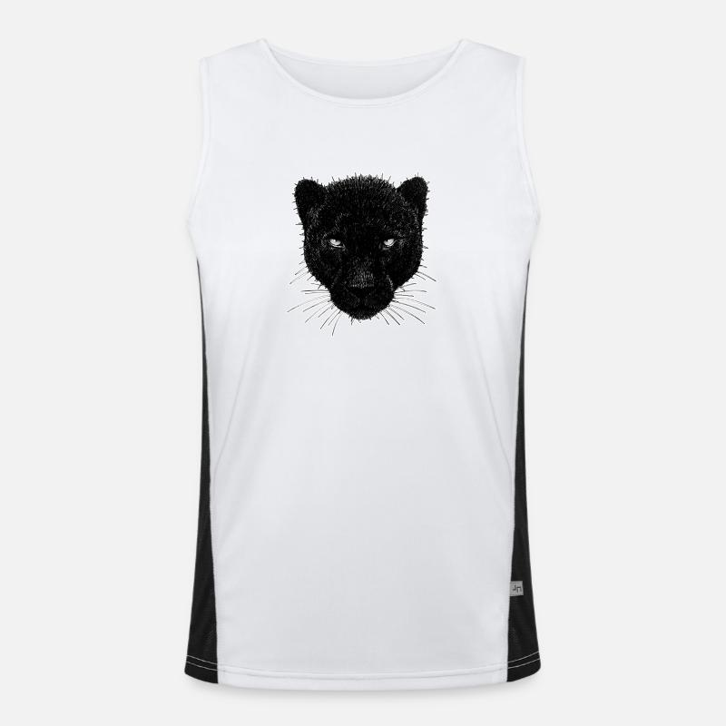 Panthère - panthère noire - chat sauvage au design unique Débardeur respirant contrasté Homme 