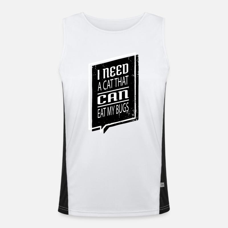 Programming Language - Men's Functional Contrast Tank Top  - white/black
