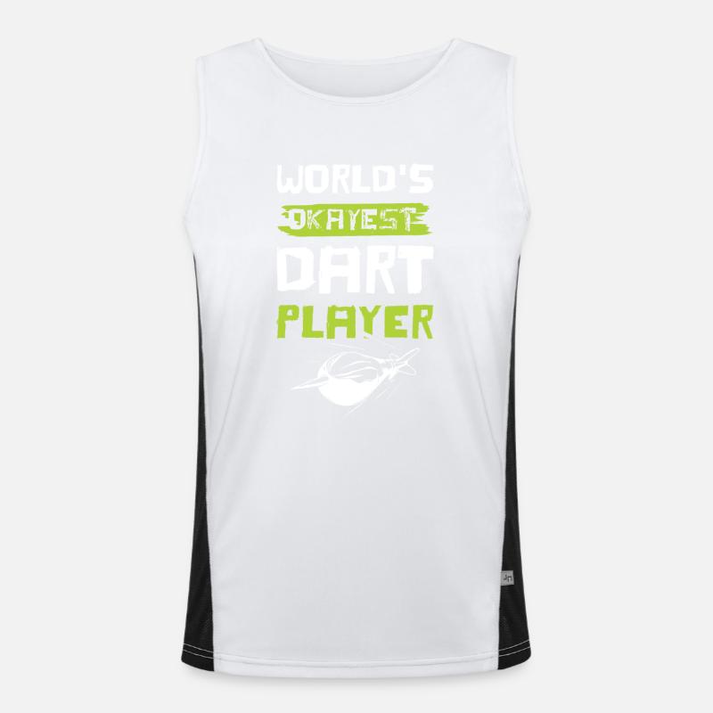 dart spieler Funktionelles Kontrast-Tank Top für Männer 