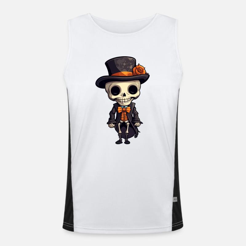 Squelette Halloween Débardeur respirant contrasté Homme 