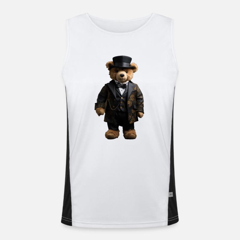 Clothes make the man, even with bears Men's Functional Contrast Tank Top 